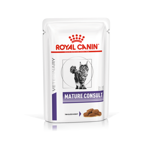 Royal Canin Veterinary Mature Consult Cat 85 gr (Sobre finas láminas en salsa) Supply