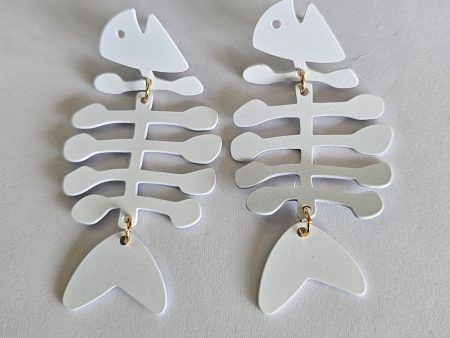 Pendientes largos de hueso de pescado Online Hot Sale