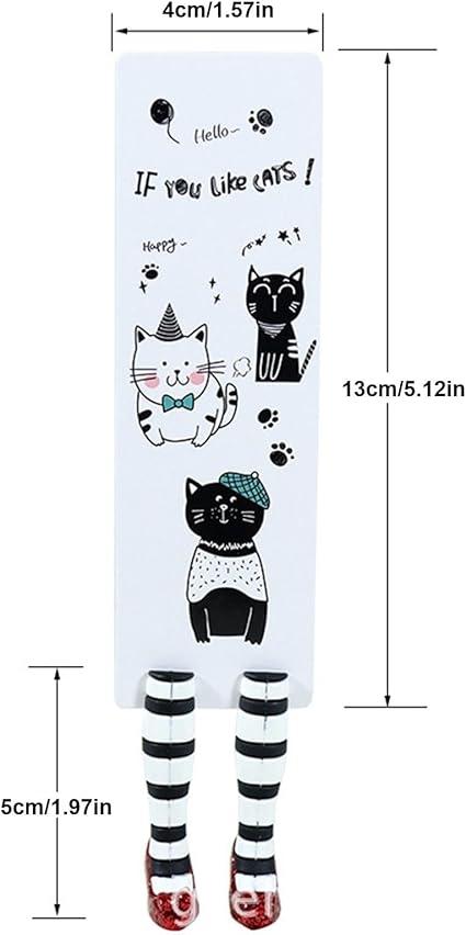 Marcapáginas de patas de bruja y dibujo de gatitos For Discount