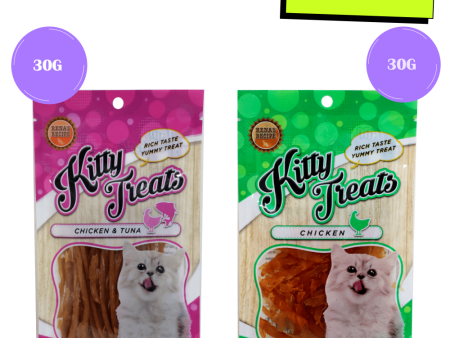 Kitty Treats Soft Chicken & Tuna and Chicken Jerky Sliced Cat Treats Combo Discount