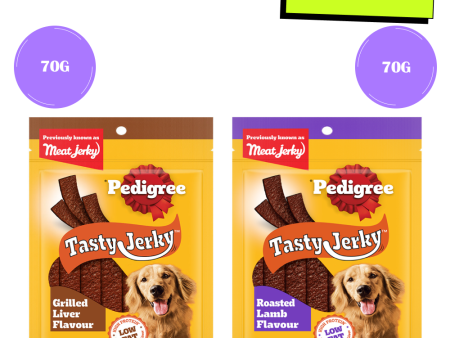 Pedigree Grilled Liver and Roasted Lamb Tasty Jerky Dog Treat Combo Online