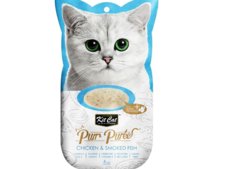 KIT CAT PURR PUREE - POLLO Y PESCADO AHUMADO 60G Sale