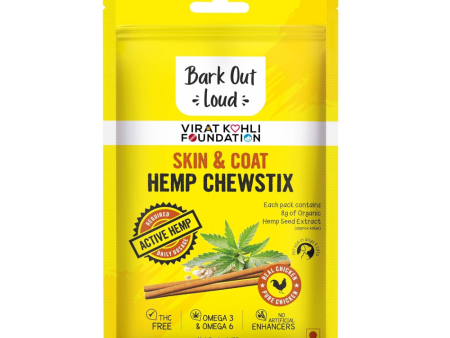 Bark Out Loud Skin & Coat Hemp Chew Stix for Dogs and Cats Discount