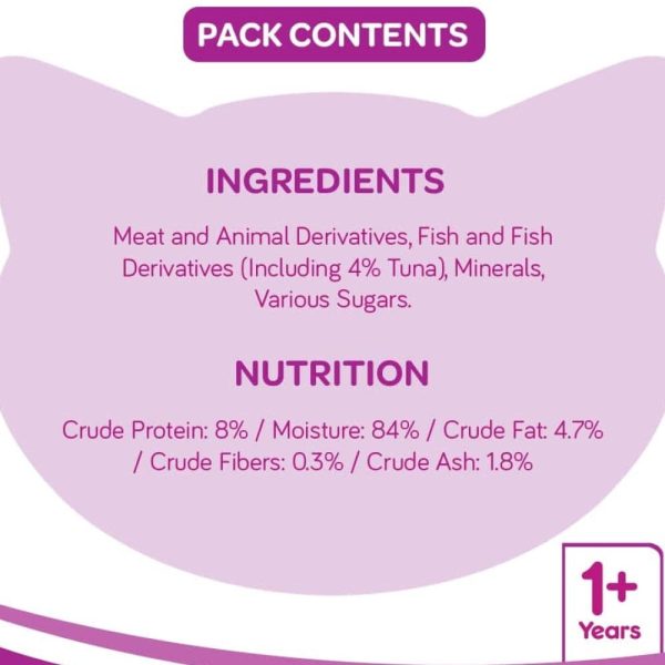 Whiskas Tuna in Jelly Meal and Chicken With Salmon Wakame Seaweed in Gravy Tasty Mix Adult Cat Wet Food Combo Online Sale