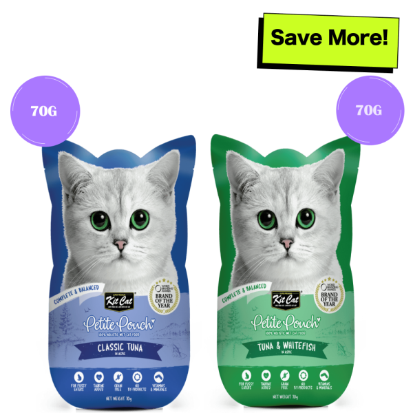 Kit Cat Tuna and White Fish and Classic Tuna Cat Wet Food Combo Online Hot Sale