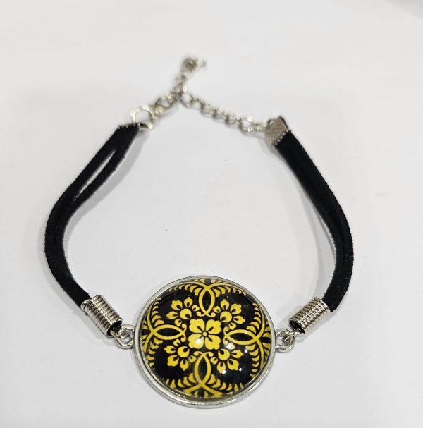 Pulsera de cordón con diseños florales tipo azulejo (envío aleatorio) Fashion