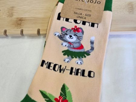 Calcetines de gatita   ALOHA  on Sale