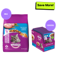 Whiskas Ocean Fish and Tuna in Jelly Meal Adult Cat Wet and Dry Food Combo Hot on Sale