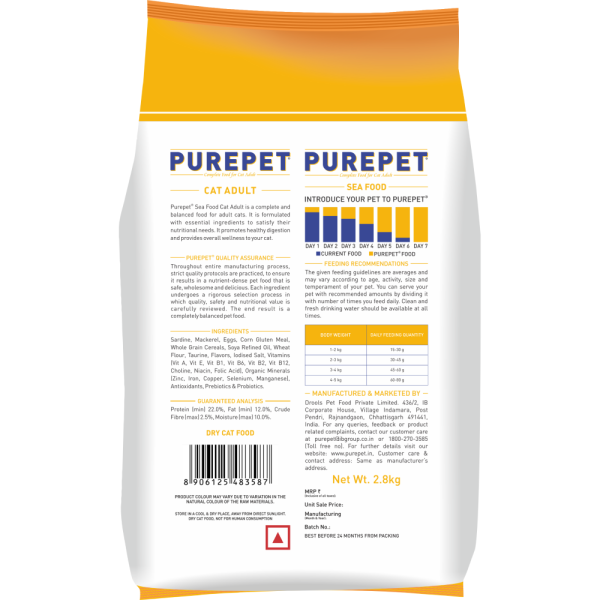 Purepet Seafood Adult Cat Dry Food on Sale