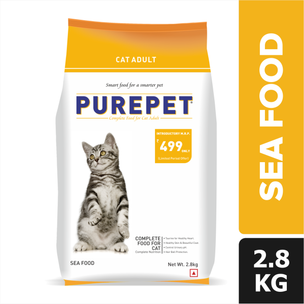 Purepet Tuna & Salmon and Seafood Adult Cat Dry Food Combo Cheap