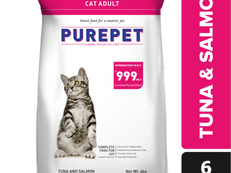 Purepet Tuna and Salmon Adult Cat Dry Food For Discount