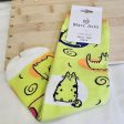 Calcetines de gatos en verde fluor Online Hot Sale