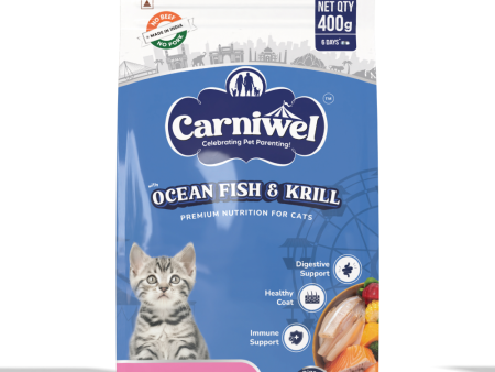 Carniwel Ocean Fish and Krill For Kitten Cat Dry Food Online now