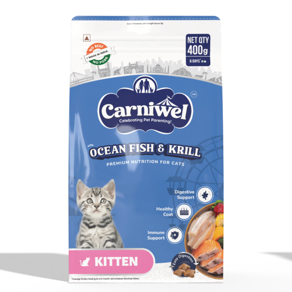 Carniwel Ocean Fish and Krill For Kitten Cat Dry Food Online now