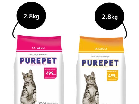 Purepet Tuna & Salmon and Seafood Adult Cat Dry Food Combo Cheap