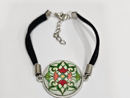 Pulsera de cordón con diseños florales tipo azulejo (envío aleatorio) Fashion