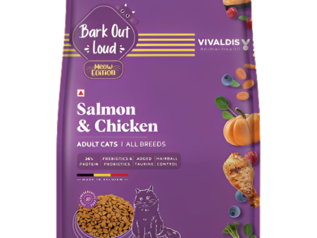 Bark Out Loud Salmon and Chicken Adult Cat Dry Food Supply