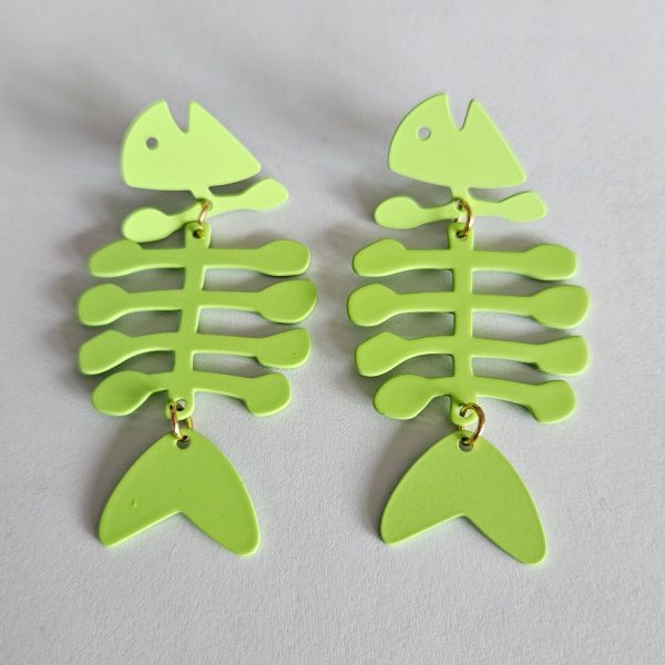 Pendientes largos de hueso de pescado Online Hot Sale