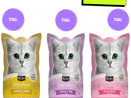 Kit Cat Chicken and Tuna, Salmon Cat Wet Food Combo on Sale