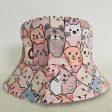 Gorro de pescador estampado de gatitos Discount