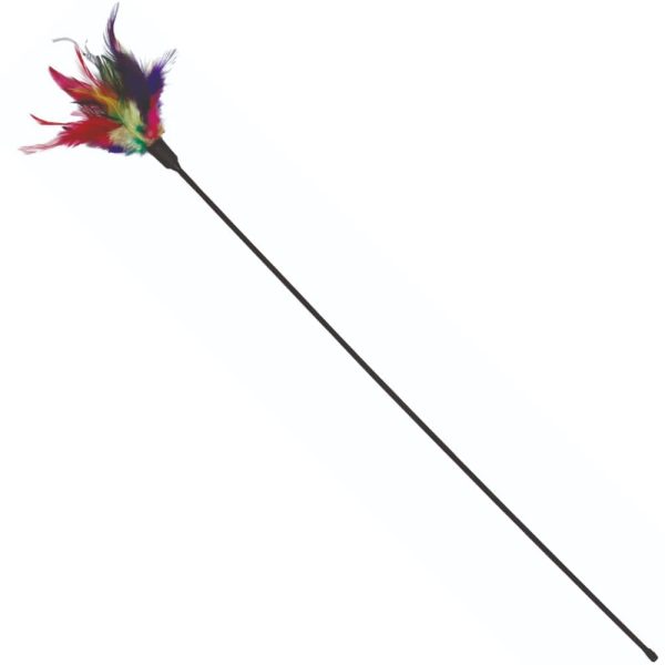 Trixie Playing Rod with Feathers and Leather Straps Toy for Cats Combo Sale