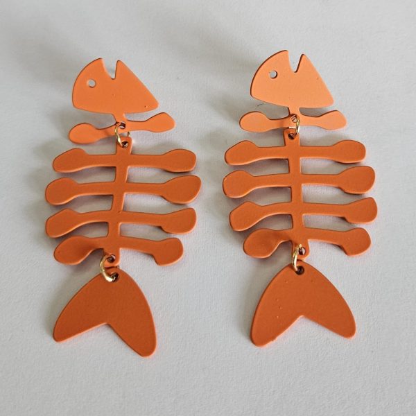 Pendientes largos de hueso de pescado Online Hot Sale