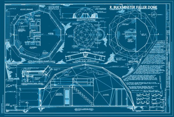 Buckminster Fuller Dome Drawings Sale