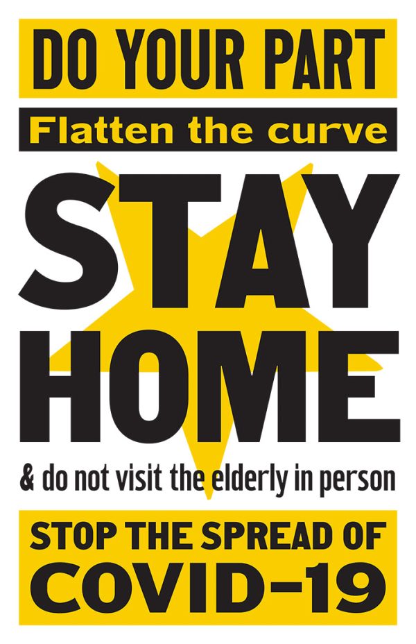 Stay at Home, COVID-19 PSA Poster by P22 For Sale