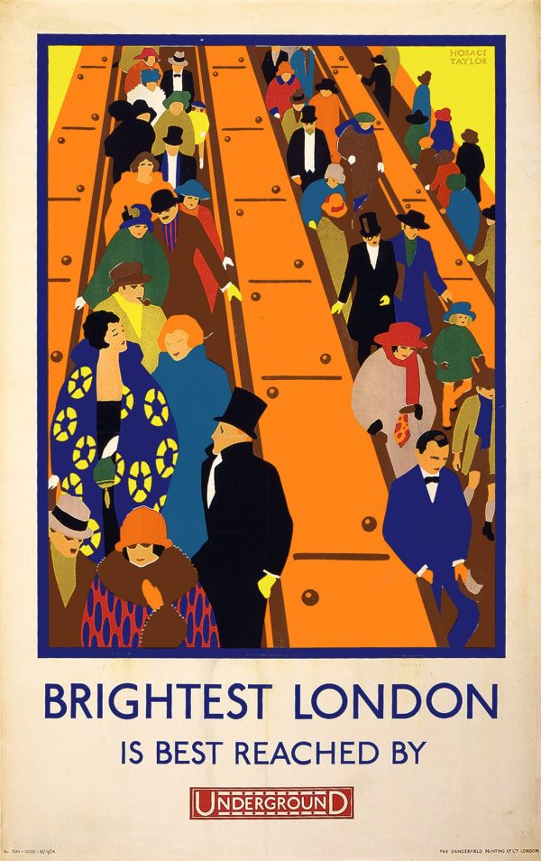 Brightest London is Best Reached by Underground   Horace Taylor. For Sale