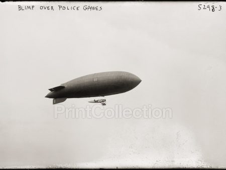 Blimp over Police Games Supply