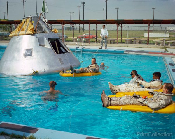 Apollo 1 Astronauts Working by the Pool For Discount