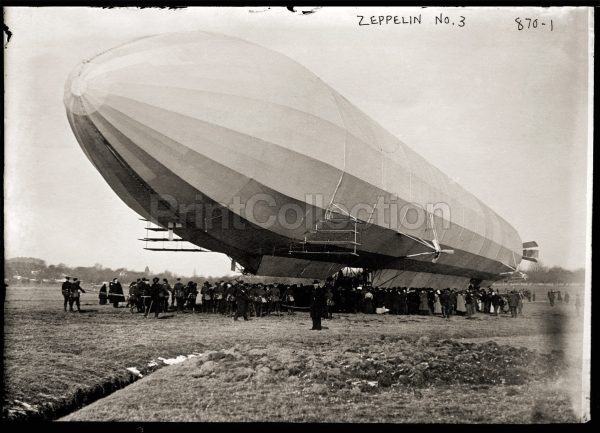 Blimp, Zeppelin No. 3, on Ground Fashion