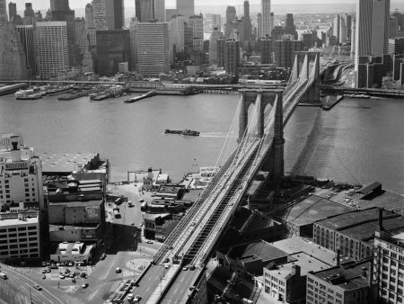 Brooklyn Bridge, Spanning East River, Aerial For Discount