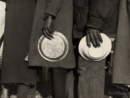 Negroes in the Lineup for Food at Mealtime, 1937 Discount