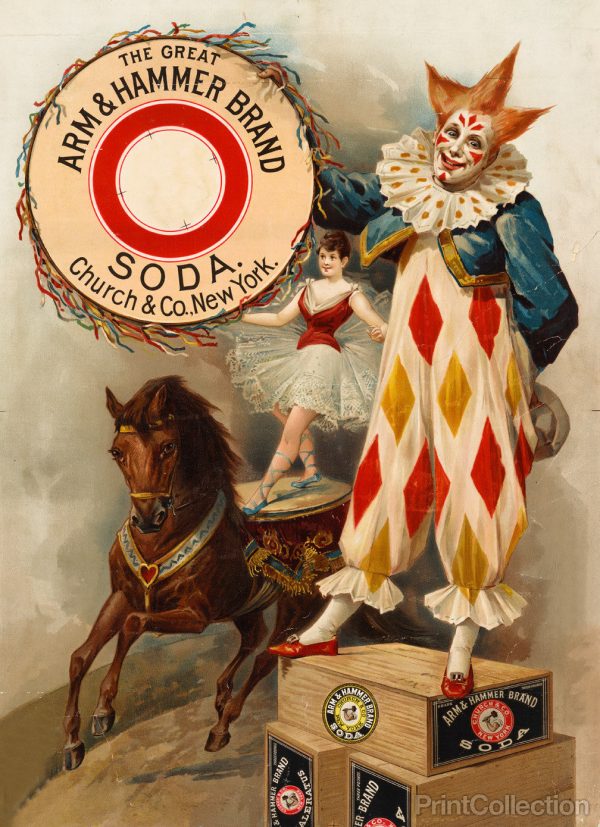 Clown, Horse, Acrobat and Arm & Hammer Brand Soda Cheap