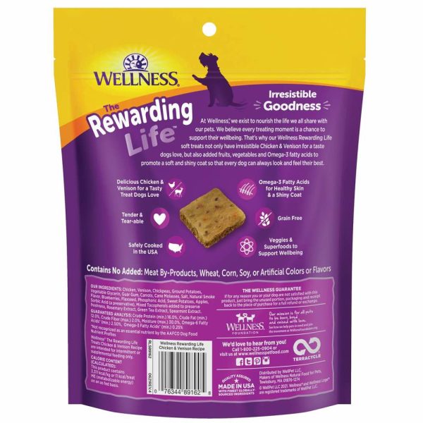 20% OFF: Wellness Rewarding Life (WellBites) Chicken & Venison Recipe Grain Free Dog Treats 6oz Online Sale