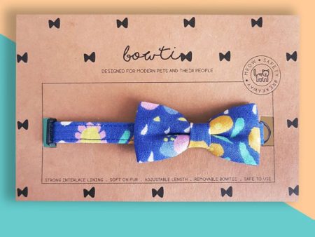 Bowtix Handmade Dog Collar With Removable Bowtie - Kukki Kukkii Clouds Supply