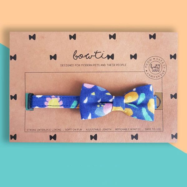 Bowtix Handmade Dog Collar With Removable Bowtie - Kukki Kukkii Clouds Supply