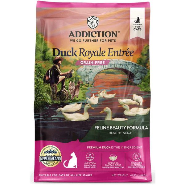 25% OFF + FREE CANNED FOOD: Addiction Duck Royale Grain-Free Dry Cat Food Fashion