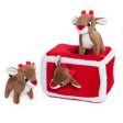 ZippyPaws Christmas Burrow Reindeer Pen Dog Toy Online