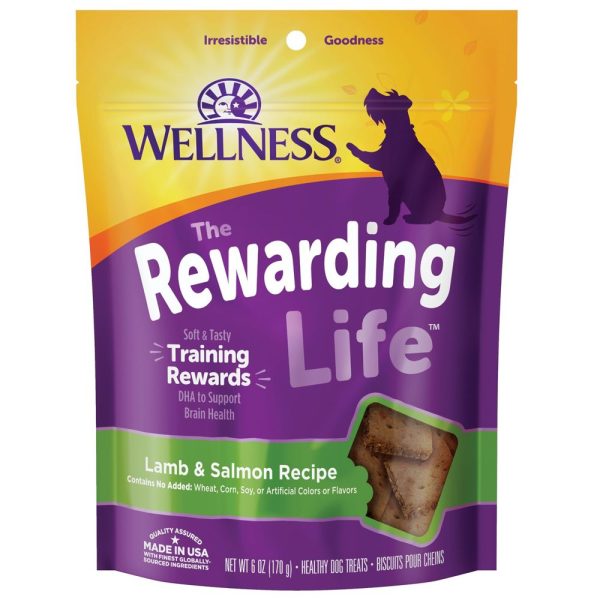 20% OFF: Wellness Rewarding Life (WellBites) Lamb & Salmon Recipe Grain Free Dog Treats 6oz Fashion