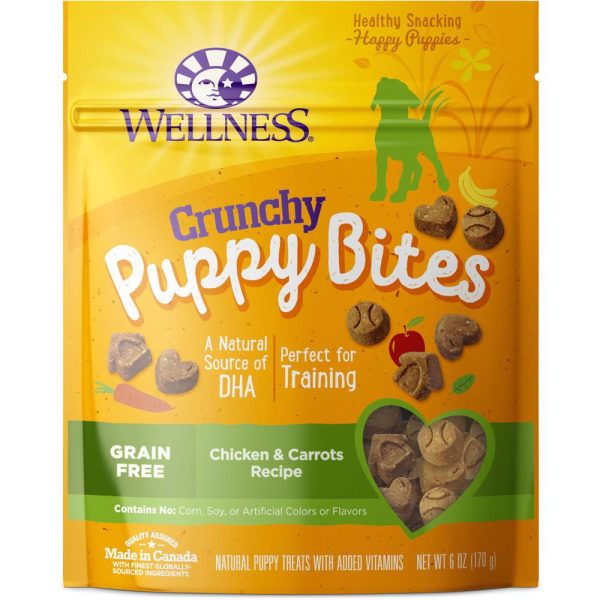 20% OFF: Wellness Crunchy Puppy Bites Chicken & Carrots Recipe Grain-Free Dog Treats 6oz on Sale