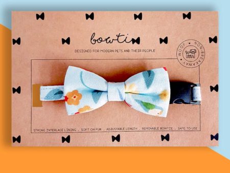 Bowtix Handmade Cat Collar With Removable Bowtie - Kotoritachi (Light Blue) For Discount