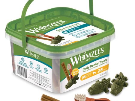 $10 OFF: Whimzees Variety Value Box Medium Grain-Free Dental Dog Treats 28pc on Sale